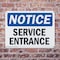 Signmission Service Entrance OSHA Notice Sign, Plastic, 10in W x 7in L, 2PK OS-2PACK-NS-P-710-L-18293 - alternate 3